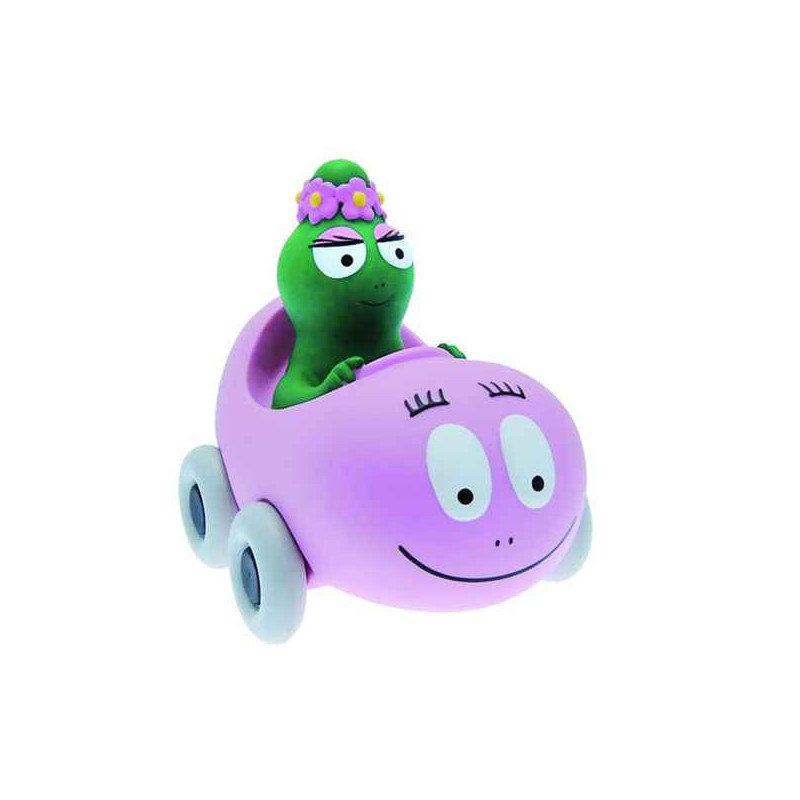 Figurine tirelire Barbapapa voiture avec Barbalala-80012 sur Ambiance Plaisir