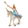 Figurine la fée bleue sur la licorne blanche -61374
