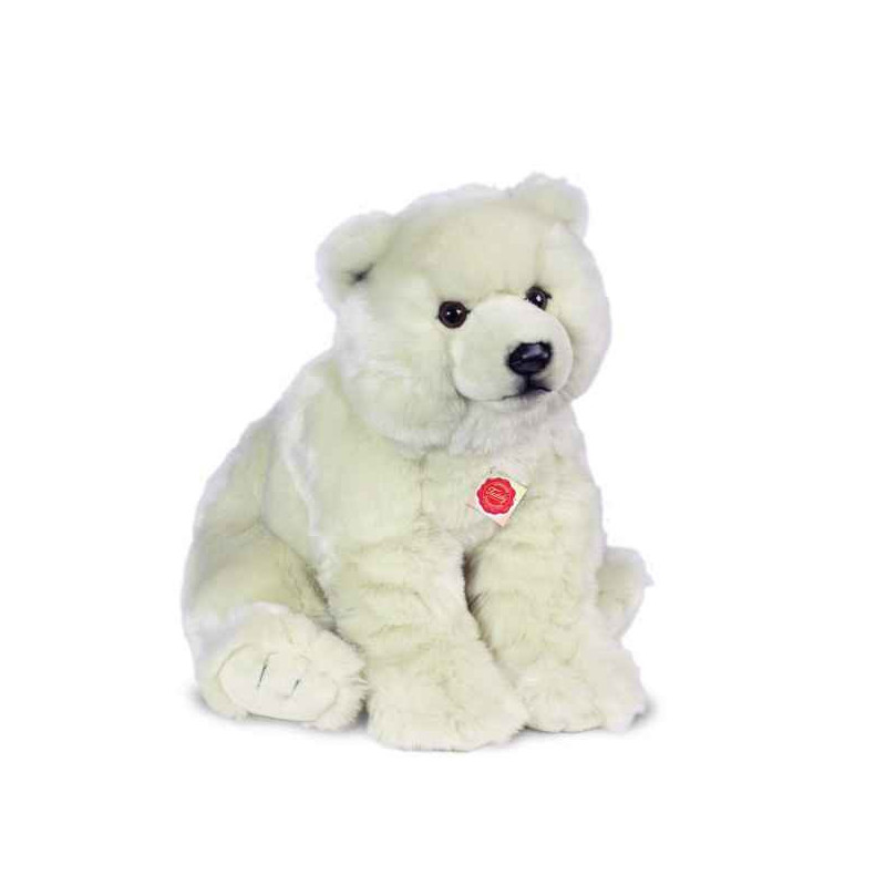 Une idée cadeau originale : Peluche Hermann Teddy Collection Ours Blanc Assis 50 cm dans la catégorie JouetsPeluche Hermann Tedd