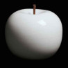Sur Ambiance-Plaisir.com, achetez  Pomme blanche brillant glacé Bull Stein - diam. 10,5 cm indoor dans Décoration
