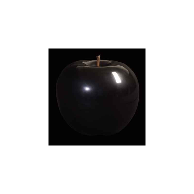 Sur Ambiance-Plaisir.com, achetez  Pomme noire brillant glacé Bull Stein - diam. 10,5 cm indoor dans Décoration