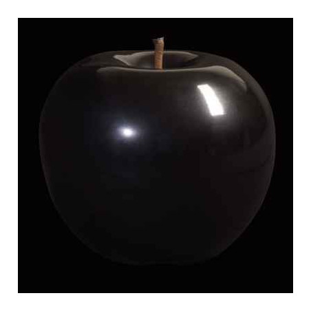 Sur Ambiance-Plaisir.com, achetez  Pomme noire brillant glacé Bull Stein - diam. 10,5 cm indoor dans Décoration