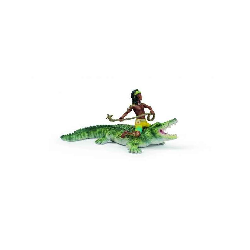 Figurine Kenjok et crocodile schleich 70444