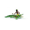 Figurine Kenjok et crocodile schleich 70444