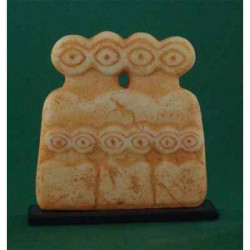 Figurine art mouseion mesopotamian eye idol métal base  mes01 3dMouseion
