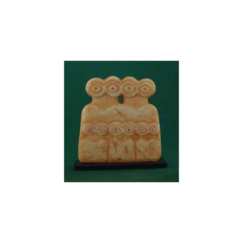 Figurine art mouseion mesopotamian eye idol métal base  mes01 3dMouseion