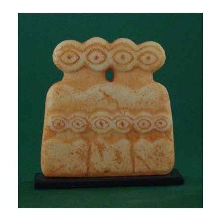 Figurine art mouseion mesopotamian eye idol métal base  mes01 3dMouseion