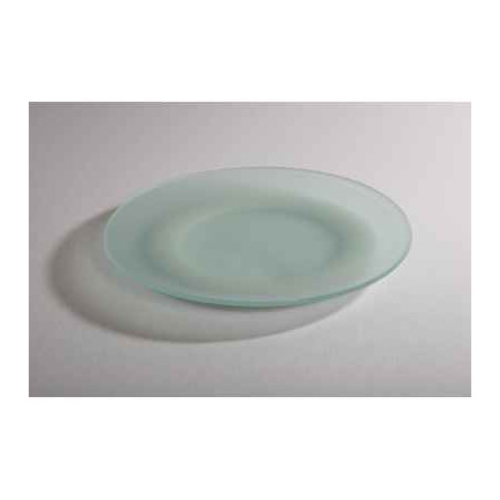 Assiette 25 cm dépolie avec anneau silicone SiloPlate -SP25Sand