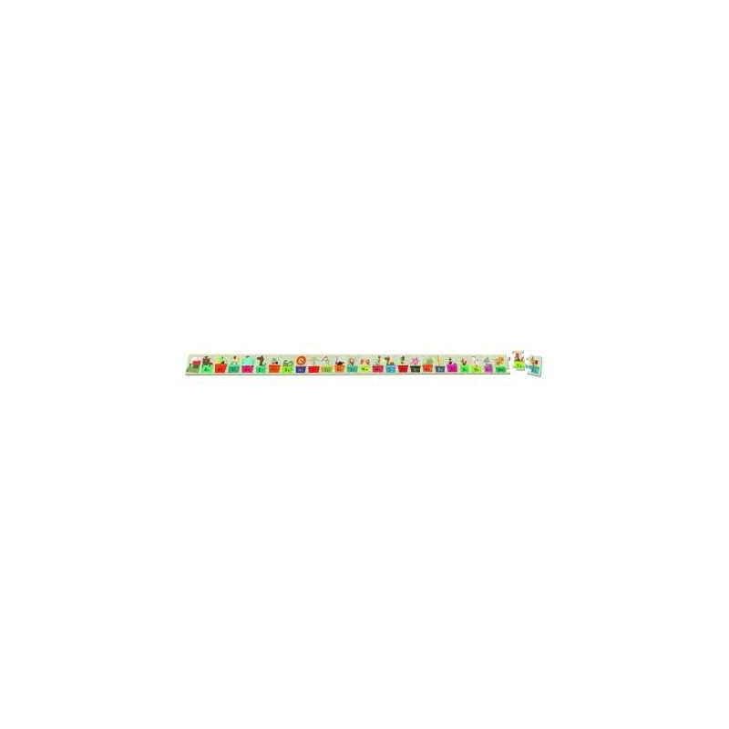 Valisette puzzle 27 pces train alphabet Janod J02928 sur Ambiance Plaisir