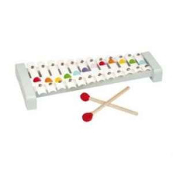 Xylo métal confetti (12 tons) 2 baguettes Janod J07604 sur Ambiance Plaisir