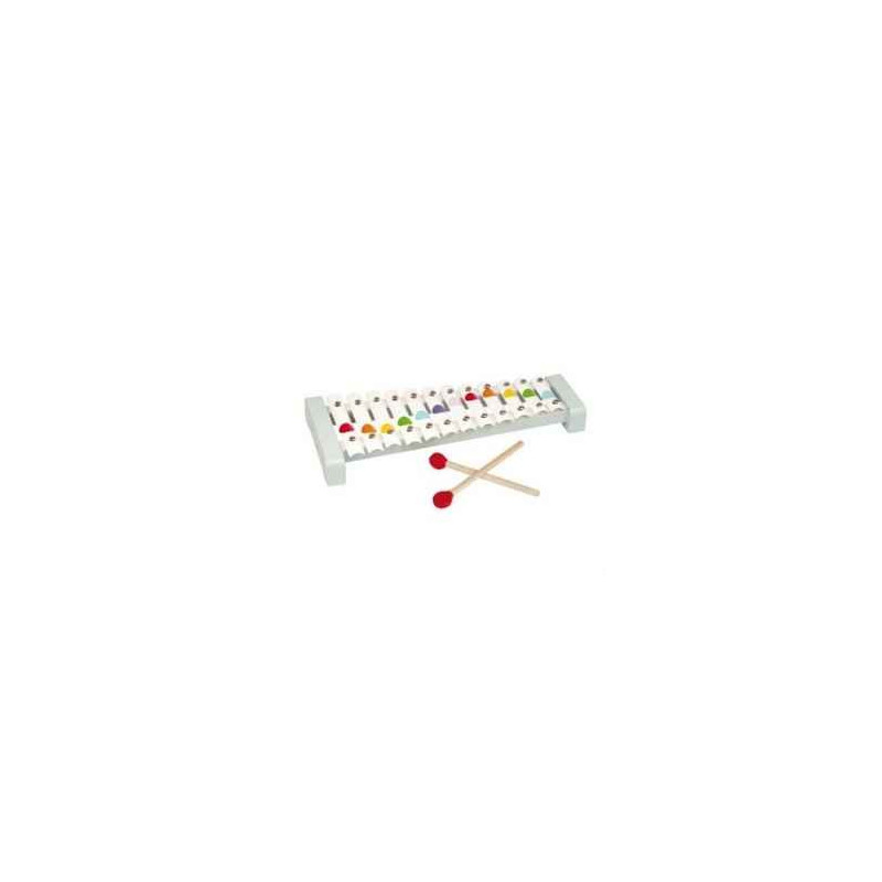 Xylo métal confetti (12 tons) 2 baguettes Janod J07604 sur Ambiance Plaisir
