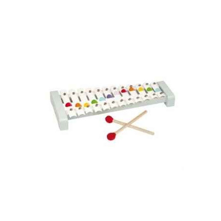 Xylo métal confetti (12 tons) 2 baguettes Janod J07604 sur Ambiance Plaisir