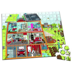 Valisette puzzle 208 pcs habitat ecolo Janod J02925 sur Ambiance Plaisir