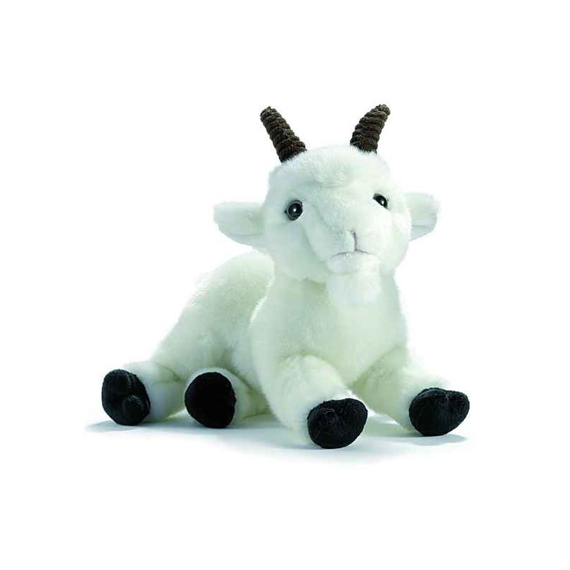 Animaux de la ferme Chèvre blanche 26 cm peluche animalière -1703