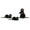 Animaux de la forêt Castor dressé 30 cm peluche animalière -3355