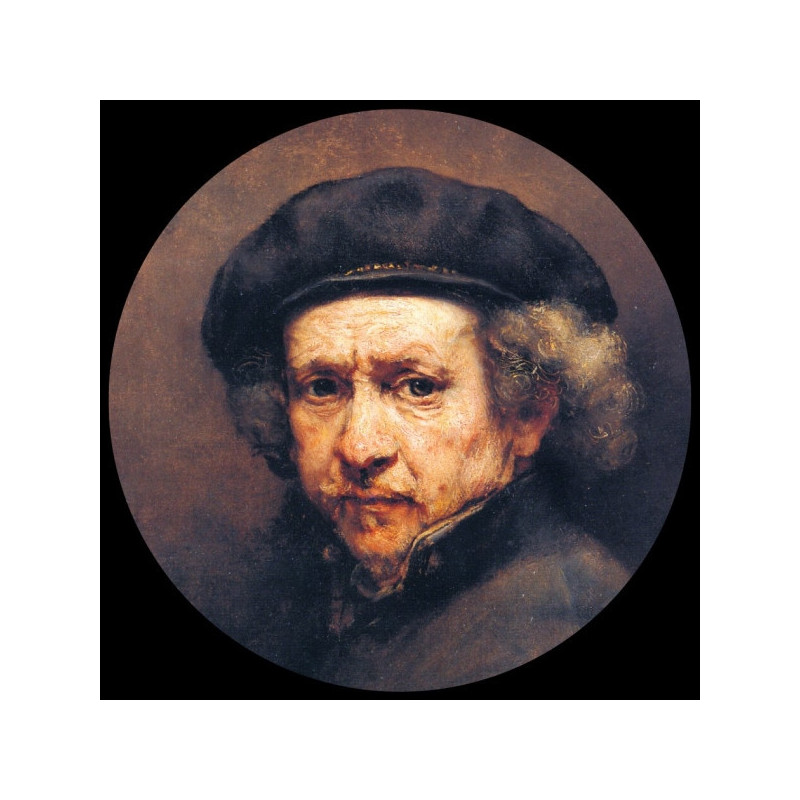 Presse -papiers verre rembrandt, autoportrait 3dMouseion -PREM1