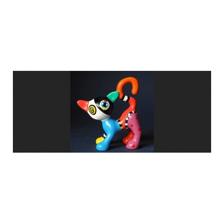 Animaux-Bois-Animaux-Bronzes.com propose Statuette artiste jacky zegers, mini Chat billy -JZ25