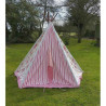 Tipi tente pour enfant rose fleurs The Old Basket 21767 sur Ambiance Plaisir