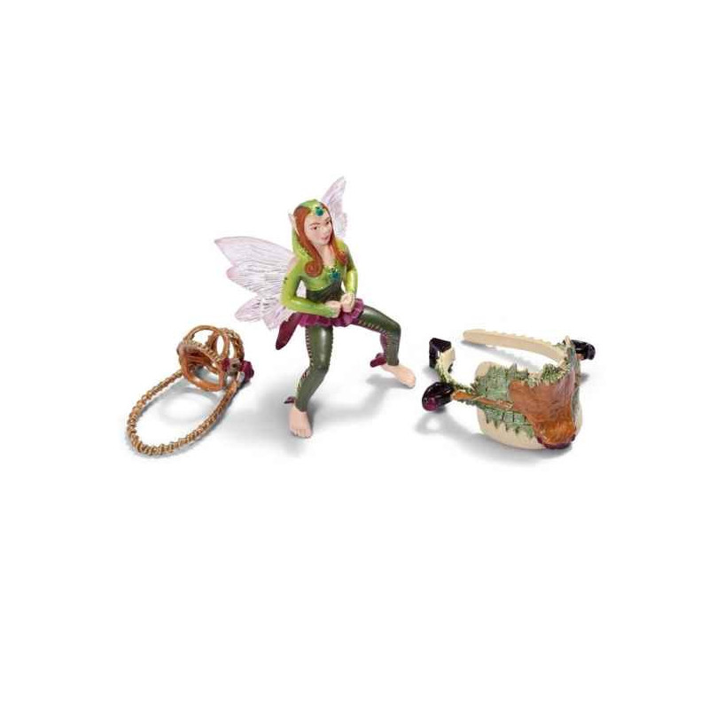 Figurine set équitation, elfe des bois schleich -42098