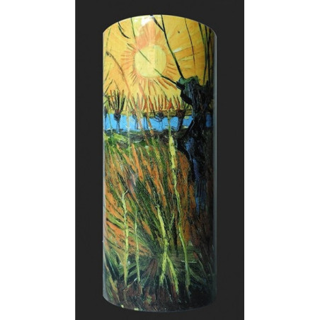 Vase silhouette d'après l'oeuvre de van gogh, saules au soleil couchan 3dMouseion -SDA43