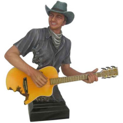 Buste homme résine guitare Statue Musicien -Y30ZP-811 sur Ambiance Plaisir
