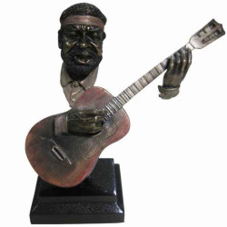 Statuette résine façon métal musicien à la guitare -Y10ZP-719 sur Ambiance Plaisir