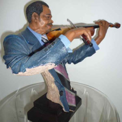 Statuette résine musicien au violon -Y20ZP-1534 sur Ambiance Plaisir
