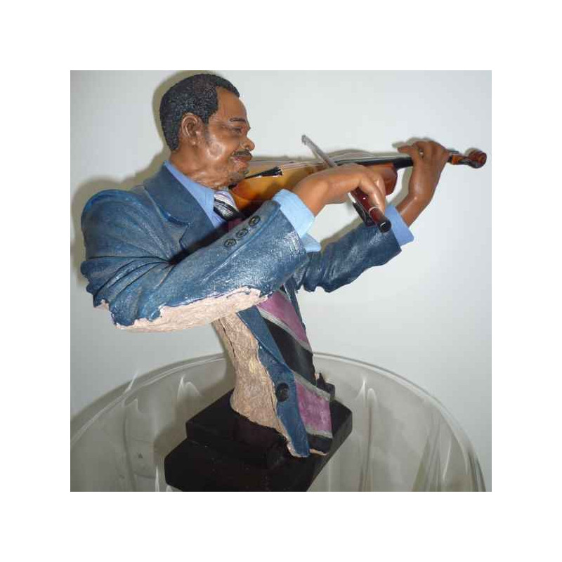 Statuette résine musicien au violon -Y20ZP-1534 sur Ambiance Plaisir