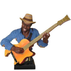Buste résine guitare Statue Musicien -Y10ZP-621 sur Ambiance Plaisir