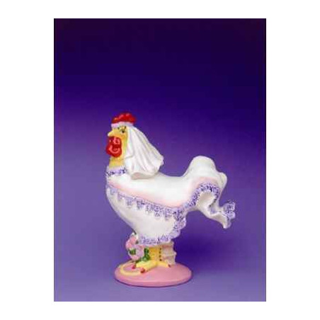 Figurine Coq  - Poultry in Motion  - Cock A Doodle Bride  - PM16244