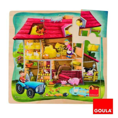 Jeu éveil Puzzle ferme 9 pcs Goula -53097 sur Ambiance Plaisir