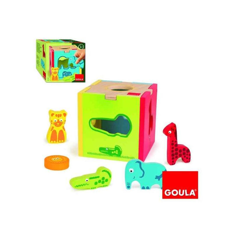 Jeu éveil Cube animaux à encastrer Goula -53424 sur Ambiance Plaisir