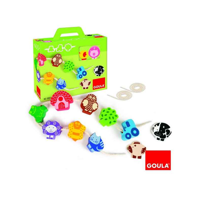 Jeu éveil Laçage animaux ferme Goula -55023 sur Ambiance Plaisir
