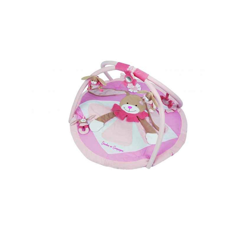 Peluche Doudou et Compagnie Doudou Tapis d'eveil lapin rose -DC1004 sur Ambiance Plaisir