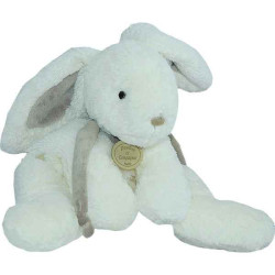 Peluche Doudou et Compagnie Doudou Lapin bonbon gm - taupe -1243 sur Ambiance Plaisir