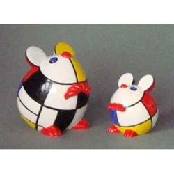 Figurine ménagerie géométrique - souris  - meg08 sur Ambiance Plaisir