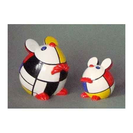 Figurine ménagerie géométrique - souris  - meg08 sur Ambiance Plaisir