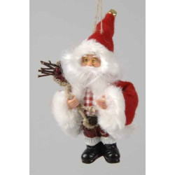Boule de noël Pere noel tissu debout -561042 sur Ambiance Plaisir