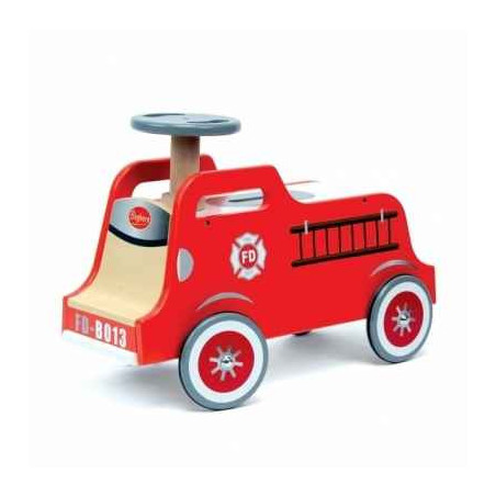 Porteur pompier bois Baghera -708 sur Ambiance Plaisir
