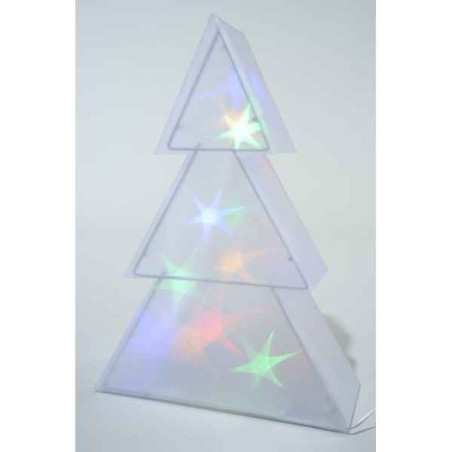 Sur Ambiance-Plaisir.com, achetez  Led sapin hologramme pvc 75 cm -481160 dans Décoration