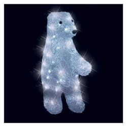 Ours l24l18h43 acryl. led blanc 64l -371451 sur Ambiance Plaisir