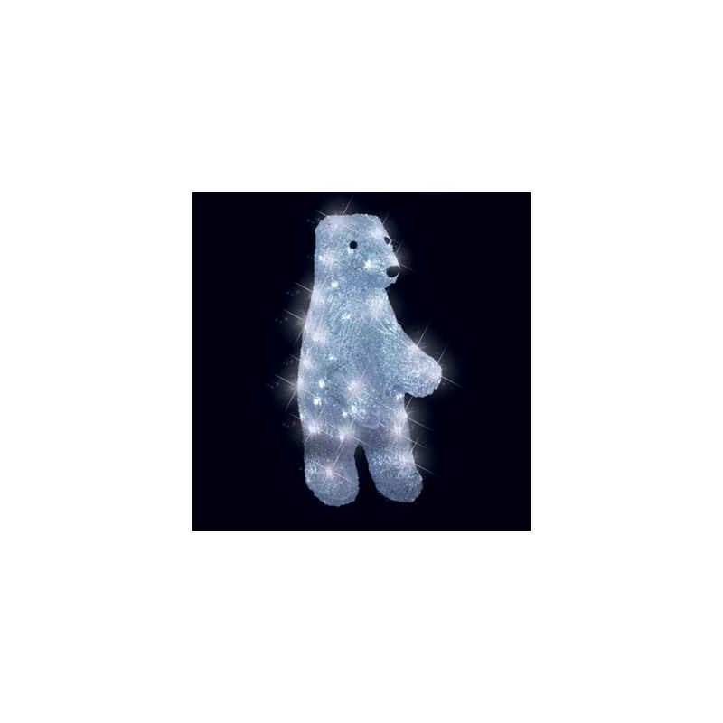 Ours l24l18h43 acryl. led blanc 64l -371451 sur Ambiance Plaisir