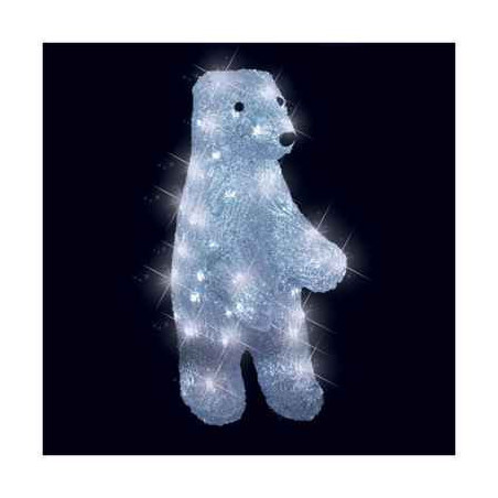 Ours l24l18h43 acryl. led blanc 64l -371451 sur Ambiance Plaisir