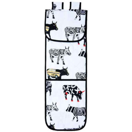 Manique grand modèle en coton Vache Black Cow -blckSPA3L sur Ambiance Plaisir