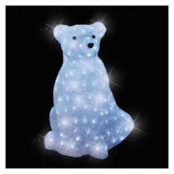 Ours l42l46h57.5 acryl. led blanc160l flashing -371503 sur Ambiance Plaisir