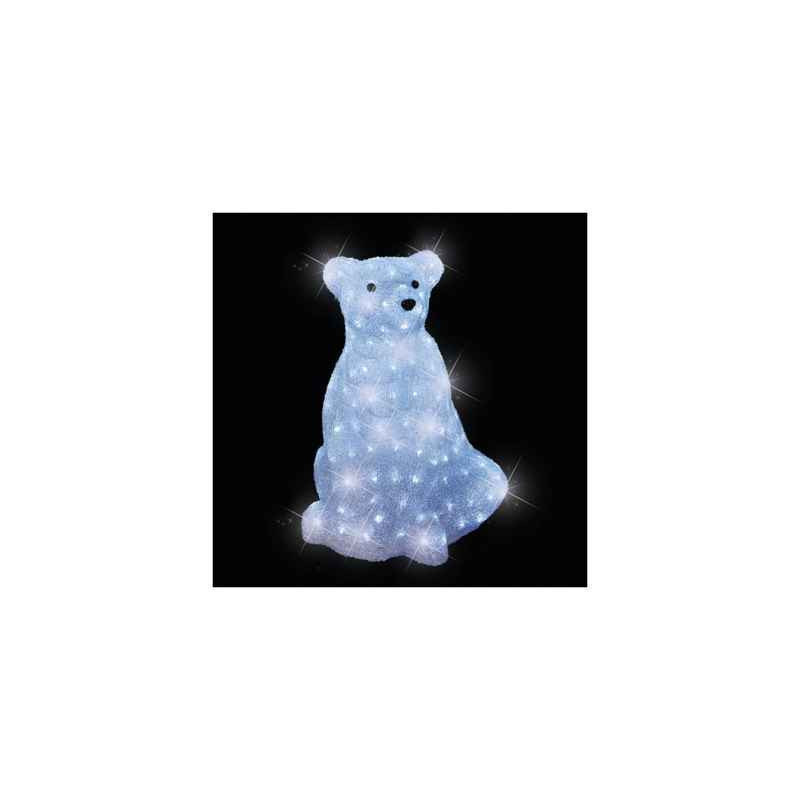 Ours l42l46h57.5 acryl. led blanc160l flashing -371503 sur Ambiance Plaisir