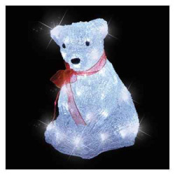 Ours l23.5l22.5h31 acryl. led blanc40l -371467 sur Ambiance Plaisir