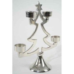 Arbre aluminium pour 4 bougies nickel -391580 sur Ambiance Plaisir