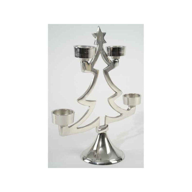 Arbre aluminium pour 4 bougies nickel -391580 sur Ambiance Plaisir