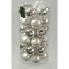 Mini-boules en verre brill-mat 40 mm argent -10405 sur Ambiance Plaisir